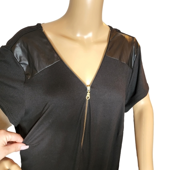 NWT Ashley Stewart Black Stretchy Jumper Short Sleeves Size 22/24 3X - Picture 6 of 13